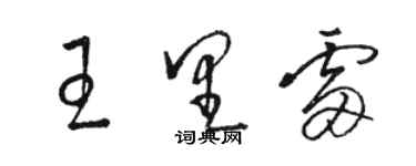 骆恒光王里雷草书个性签名怎么写