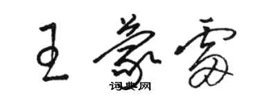 骆恒光王蒙雷草书个性签名怎么写