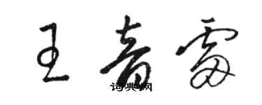 骆恒光王音雷草书个性签名怎么写