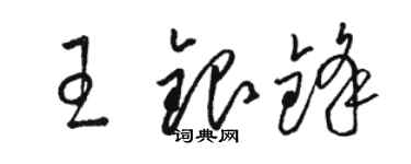 骆恒光王银锋草书个性签名怎么写