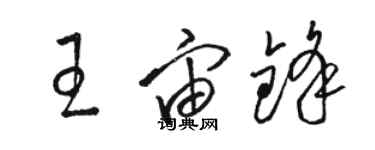 骆恒光王宙锋草书个性签名怎么写