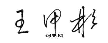 骆恒光王甲彬草书个性签名怎么写