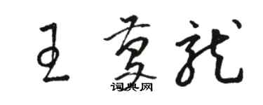 骆恒光王庆龙草书个性签名怎么写