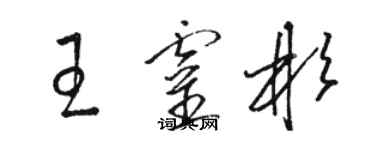 骆恒光王灵彬草书个性签名怎么写