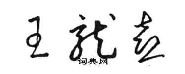 骆恒光王龙喜草书个性签名怎么写