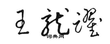 骆恒光王龙跃草书个性签名怎么写