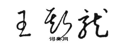 骆恒光王斯龙草书个性签名怎么写