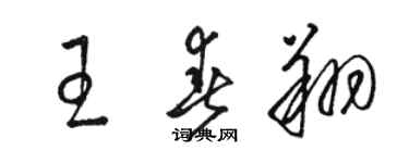 骆恒光王春翔草书个性签名怎么写