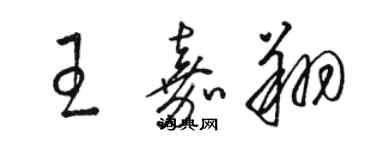 骆恒光王嘉翔草书个性签名怎么写