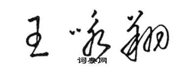 骆恒光王咏翔草书个性签名怎么写