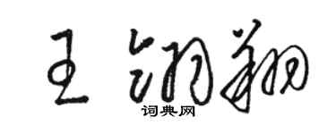 骆恒光王翎翔草书个性签名怎么写