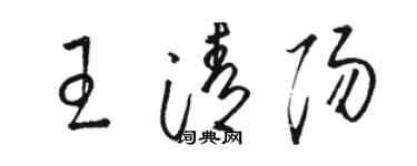 骆恒光王清阳草书个性签名怎么写