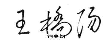 骆恒光王桥阳草书个性签名怎么写