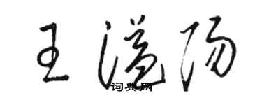 骆恒光王溢阳草书个性签名怎么写