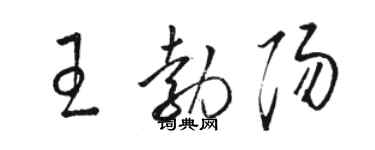 骆恒光王勃阳草书个性签名怎么写