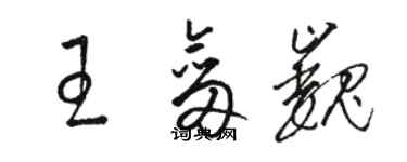 骆恒光王剑巍草书个性签名怎么写