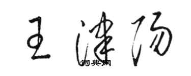 骆恒光王津阳草书个性签名怎么写