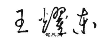 骆恒光王耀东草书个性签名怎么写