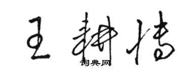 骆恒光王耕博草书个性签名怎么写