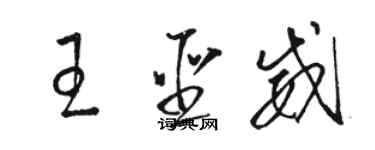 骆恒光王圣威草书个性签名怎么写
