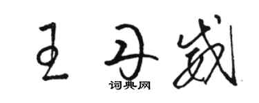 骆恒光王丹威草书个性签名怎么写