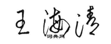 骆恒光王海清草书个性签名怎么写