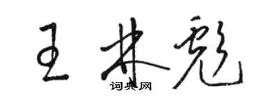 骆恒光王林彪草书个性签名怎么写