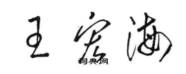 骆恒光王宏海草书个性签名怎么写