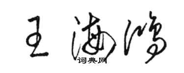 骆恒光王海鸿草书个性签名怎么写