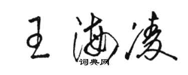 骆恒光王海凌草书个性签名怎么写