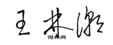 骆恒光王林潮草书个性签名怎么写