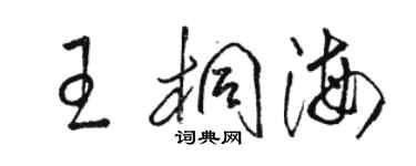 骆恒光王桐海草书个性签名怎么写