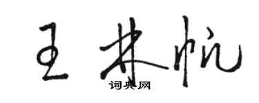 骆恒光王林帆草书个性签名怎么写