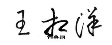 骆恒光王相洋草书个性签名怎么写