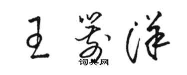 骆恒光王箭洋草书个性签名怎么写