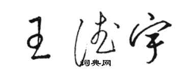 骆恒光王德宇草书个性签名怎么写