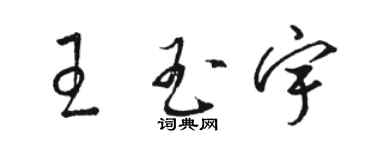 骆恒光王玉宇草书个性签名怎么写