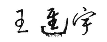 骆恒光王进宇草书个性签名怎么写