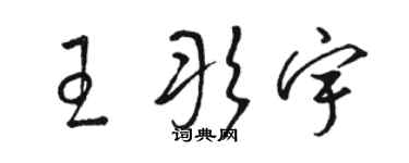 骆恒光王彤宇草书个性签名怎么写