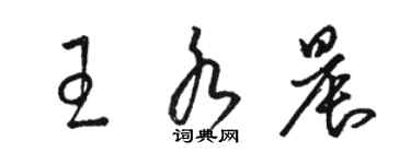 骆恒光王水晨草书个性签名怎么写