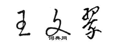 骆恒光王文翠草书个性签名怎么写