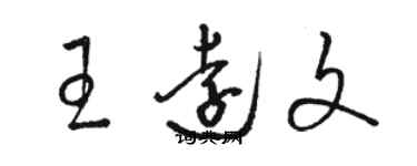骆恒光王远文草书个性签名怎么写