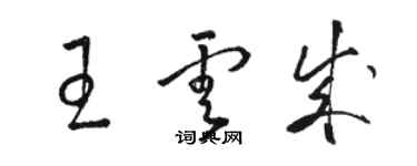 骆恒光王云成草书个性签名怎么写