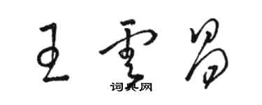 骆恒光王云昌草书个性签名怎么写