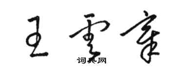 骆恒光王云章草书个性签名怎么写