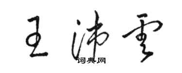 骆恒光王沛云草书个性签名怎么写