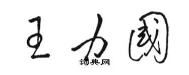 骆恒光王力国草书个性签名怎么写