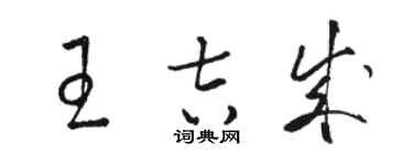 骆恒光王吉成草书个性签名怎么写