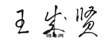 骆恒光王成贤草书个性签名怎么写