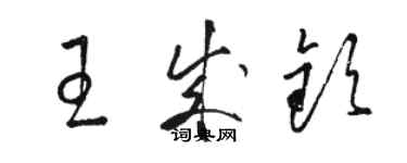 骆恒光王成钦草书个性签名怎么写